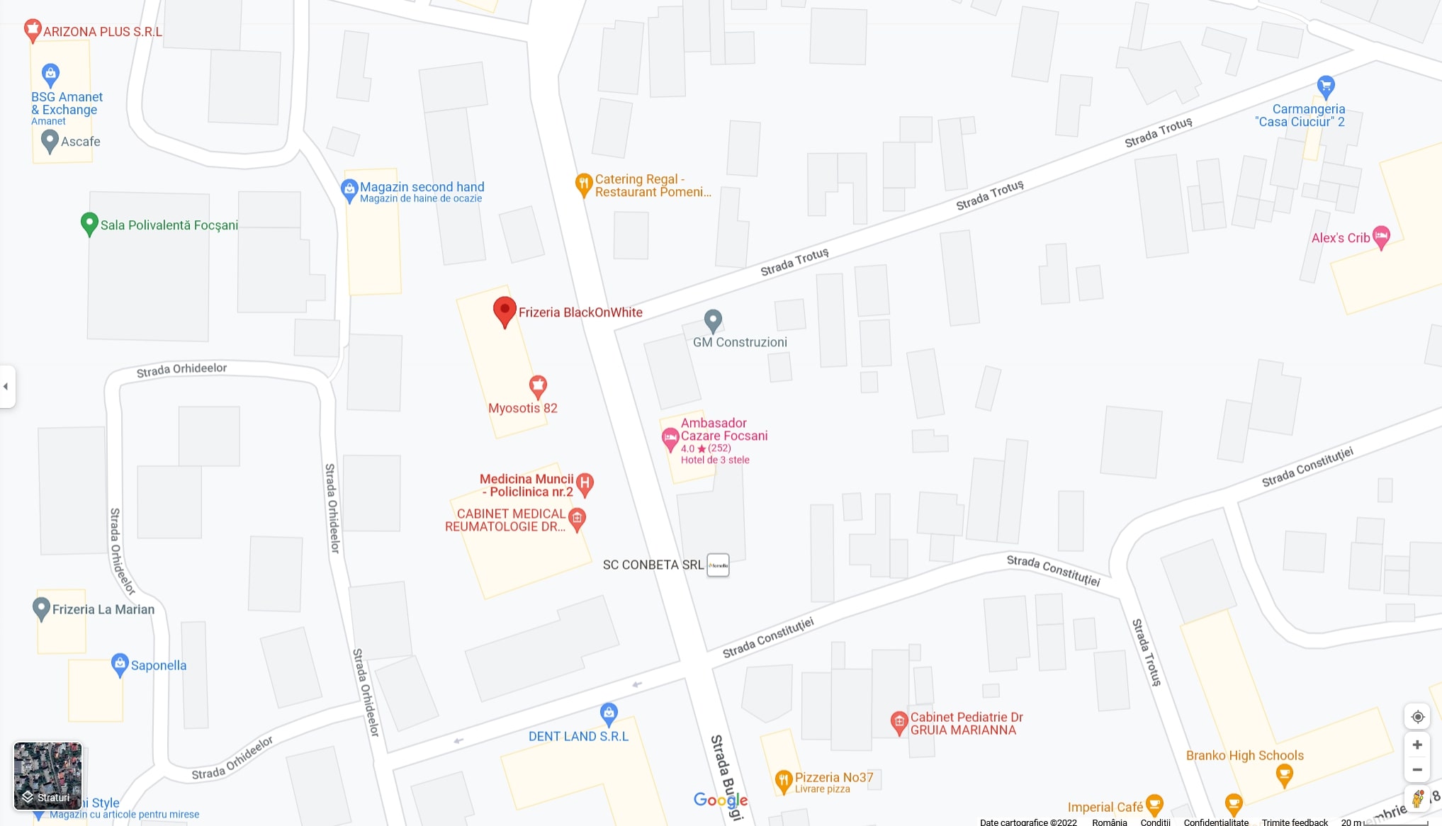 blackonwhite barbershop focsani locatie